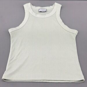 Runaway‎ Staple Stretch Tank Top Mint Green High Neck Racerback Womens M